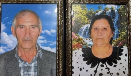 Yandırılaraq öldürülən ər-arvadın fotosu